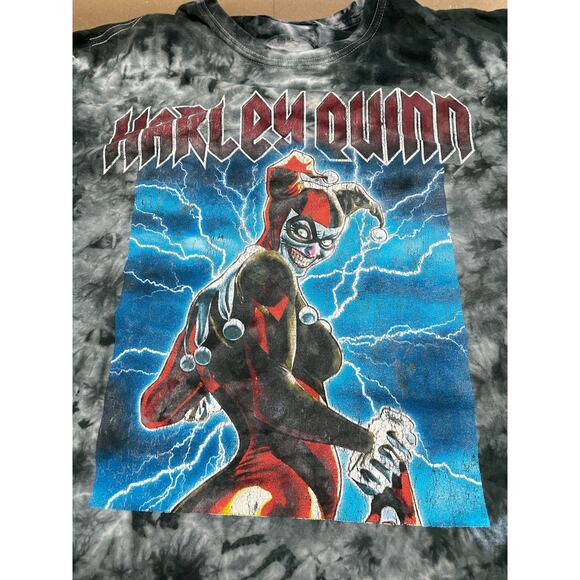 Batman Harley Quinn Tie Dye Tee DC Comics Joker Vintage Style Size Medium - Picture 5 of 7